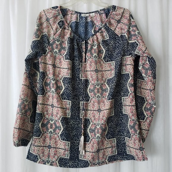 Cato Tunic Loose Pullover Top Multi-Pattern Small - Picture 1 of 3